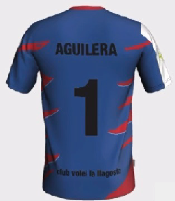 Camiseta azul (tras.) Camisetas juego