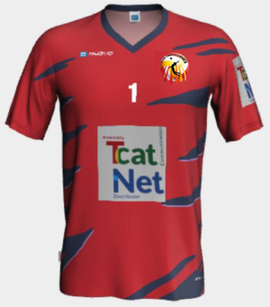 Camiseta roja (del.) Camisetas juego